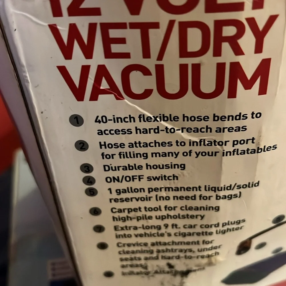 12 VOLT WET/DRY VACUUM, NEW IN BOX , UNUSED ! - Picture 14 of 16